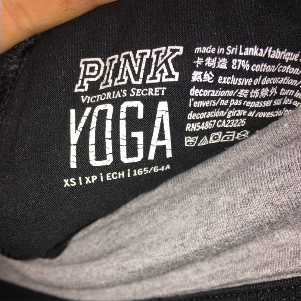 PINK Victoria’s Secret leggings size XS black and white yoga leggings pants - Picture 4 of 5